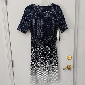 Elegant Black and White Patterned Dress